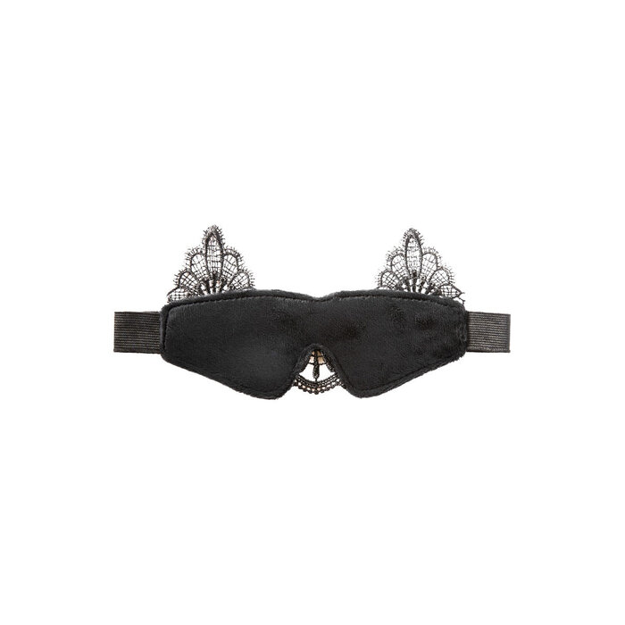 Velvet Blindfold with Black Lace - One Size