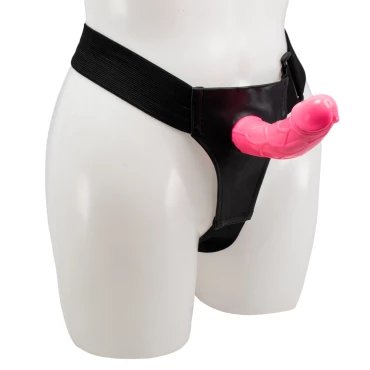 Stiff Competition Pink Unisex Hollow Strap-On - 6 Inch