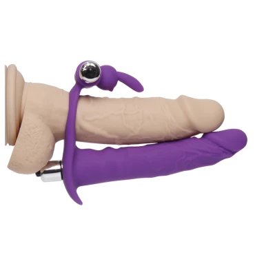 Double Trouble Penetration Dildo & Vibrating Cock Ring