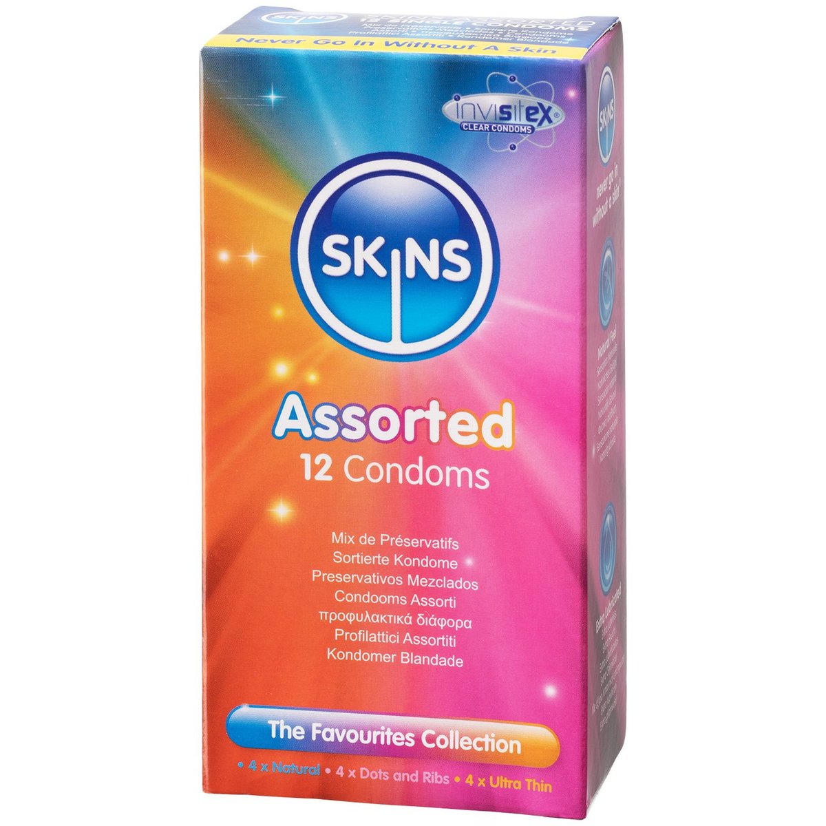 Skins Assorted Condoms 12 Pack - Clear