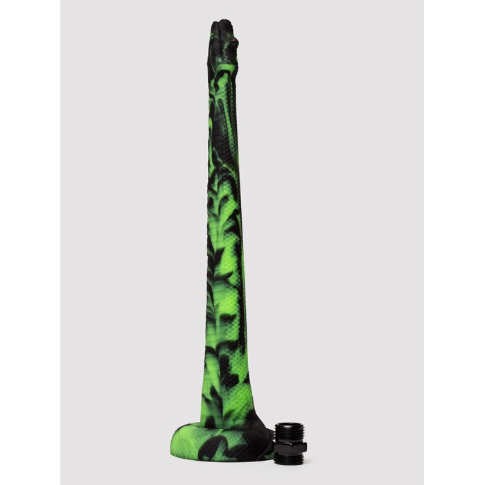 Creature Cocks Spitting Serpent Silicone Enema Snake - Green