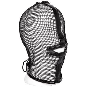 Devious Seduction Fishnet Open Mouth Bondage Hood