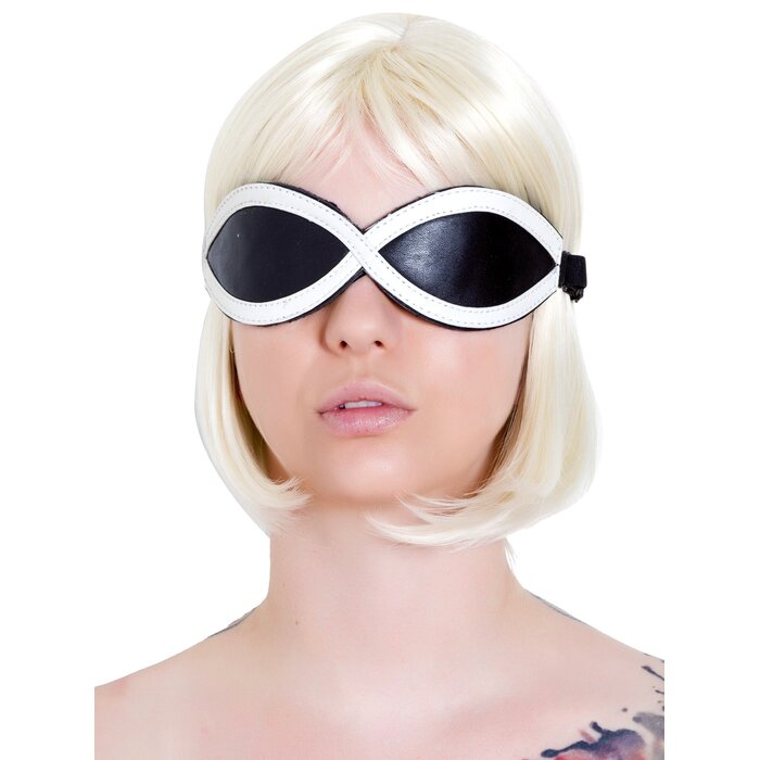 Monochrome Leather Eyemask - One Size
