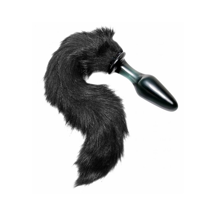 Tailz Midnight Fox Tail Glass Anal Plug