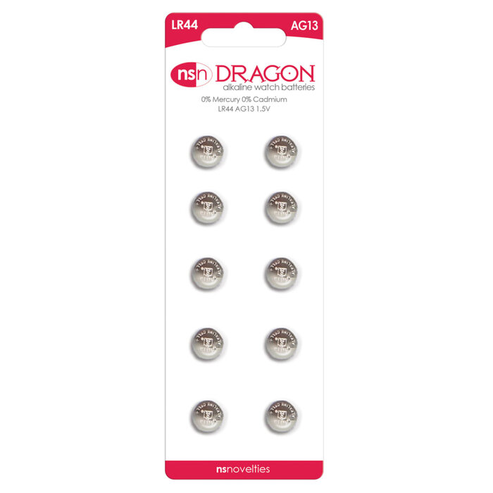 Dragon - Alkaline Watch Batteries - AG13/LR44 - 10-Pack
