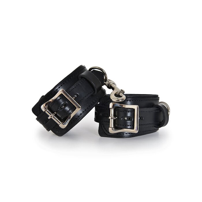 Leather Bondage Deluxe Padlock Ankle Cuffs