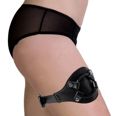 Thigh High Faux Leather Strap-On Harness