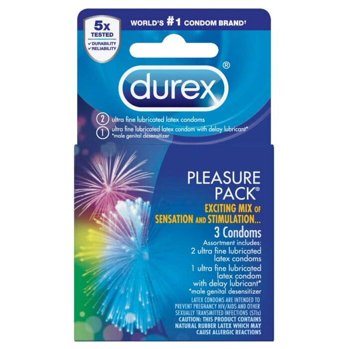 Durex Pleasure Pack Condoms - 3 Pack