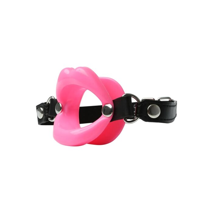 Silicone Lips Mouth Gag - Pink