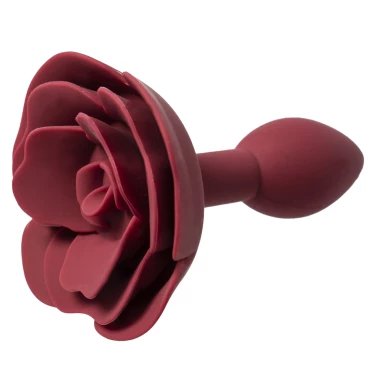 Bloomin' Booty Red Silicone Rose Butt Plug - 4.3 Inch