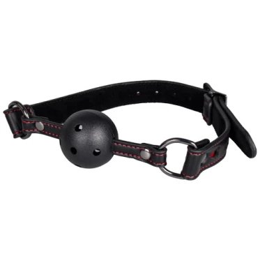 Drool On Me Faux Leather Heart Vented Ball Gag