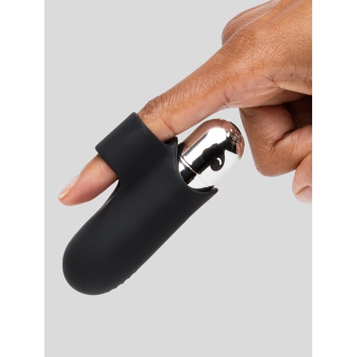 Lovehoney Touch Me Rechargeable Silicone Finger Vibrator - Black