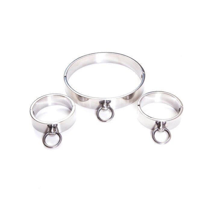 Women's Steel Locking Collar & Cuffs Set