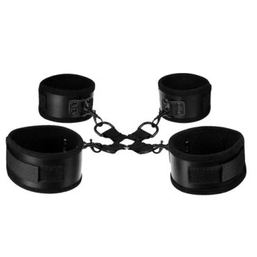 Pin Me Down Black Hogtie Restraint & Detachable Cuffs