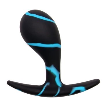 Mon Amour Black Marble Silicone P-Spot Plug - SMALL
