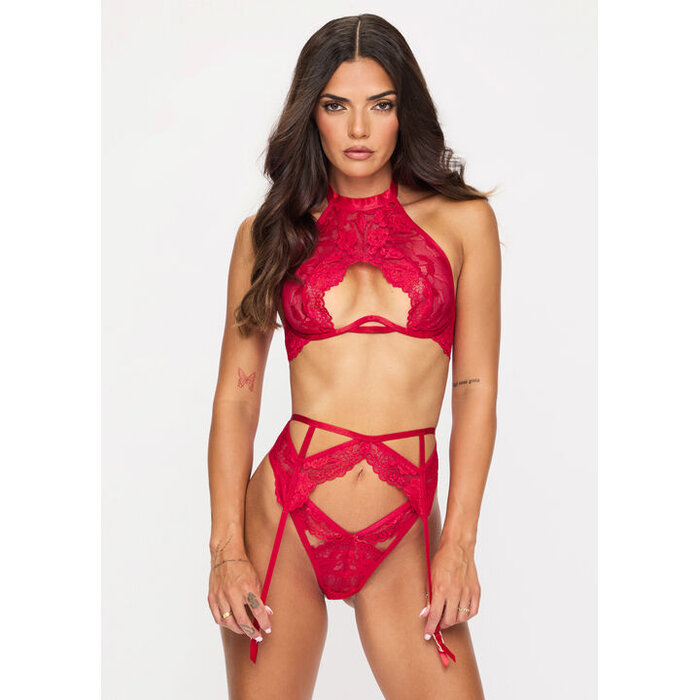 Ann Summers Sultry Secrets Crotchless Set, Red