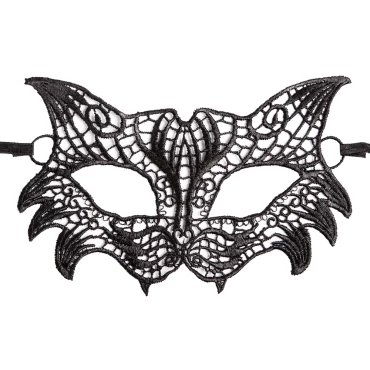 Flirt Frisky Feline Black Lace Cat Eye Mask