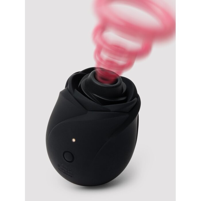 Fifty Shades of Grey Black Rose Silicone Clitoral Suction Stimulator 2.0 - Black