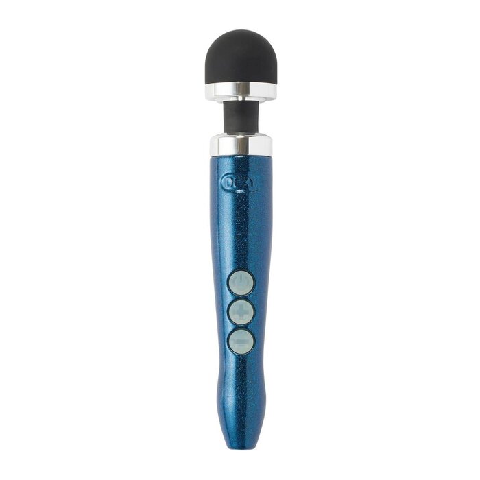 Doxy Die Cast 3R Rechargeable Slimline Wand Massager: Blue Flame