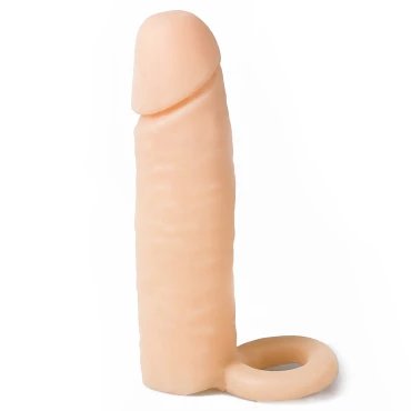 Realistic Cock Extension Sleeve with Ball Ring