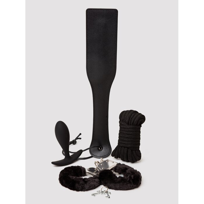 Pleasure Beginners Bondage Collection Kit (4 Piece) - Black