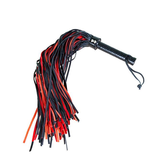 Red & Black Leather Flogger