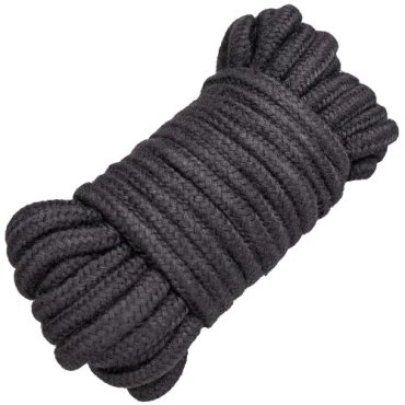 Hitched Black Ultra-Soft Braided Bondage Rope - 10m