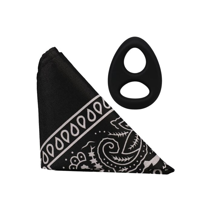 ROCK SOLID The Code - Silicone C-Ring with Bandana - Black