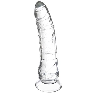 Crystal Glider Clear Jelly Suction Cup Dildo - 8 Inch