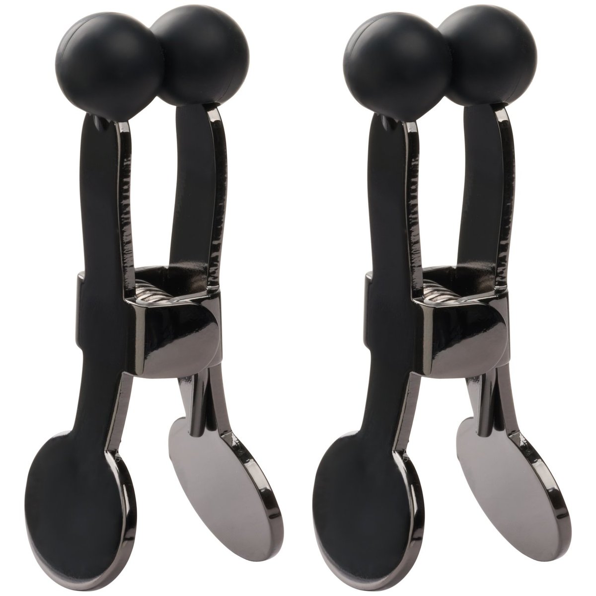 Merci Doc Johnson Nippers Stainless Steel Nipple Clamps - Black