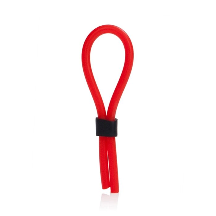 Silicone Stud Lasso Cock Ring - Red