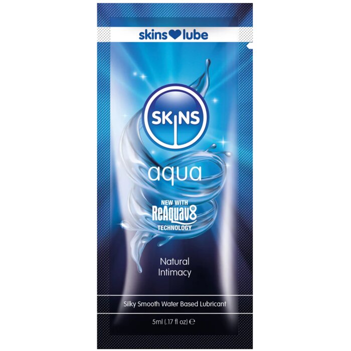 Skins Aqua Water Based Lubricant - 5ml Foil
