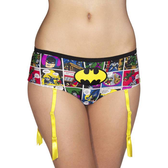 DC Comics Batman Comic Strip Suspender Shorts