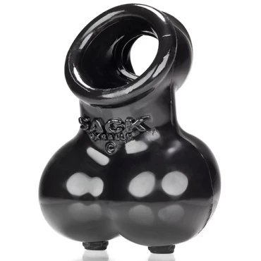 Oxballs Sacksling-2 Black Cock Ring & Ball Bag - 26mm
