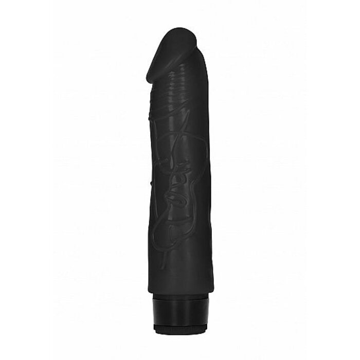 8 Inch Thick Realistic Dildo Vibe - Black