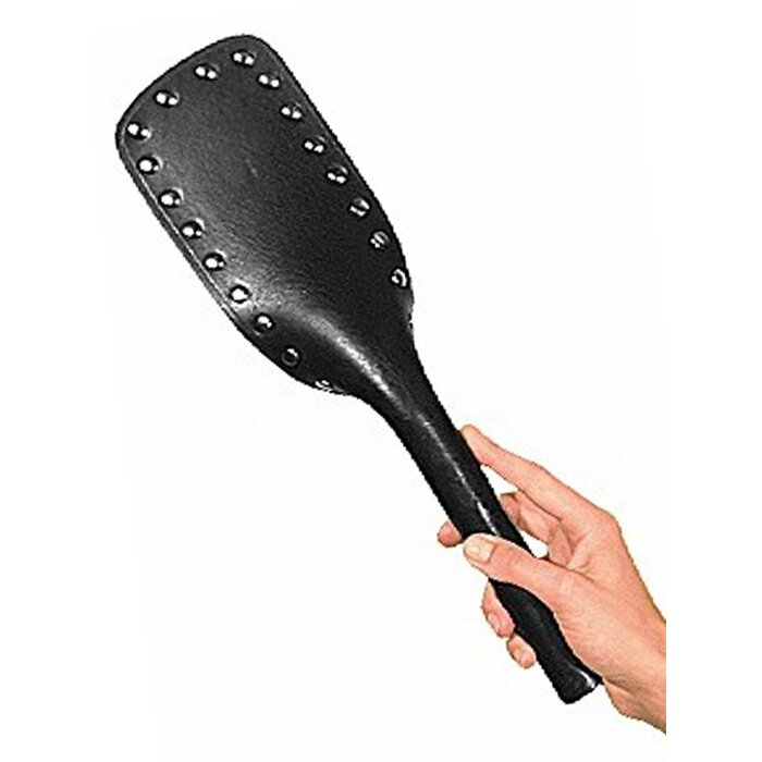 Black Leather Studded Paddle