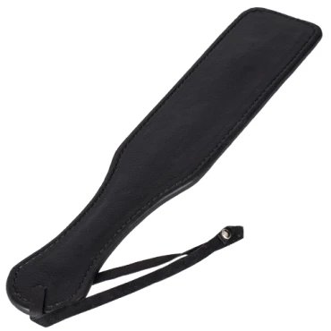 Velvet Venom Black & Red Faux Leather Suede Paddle - 12 Inch