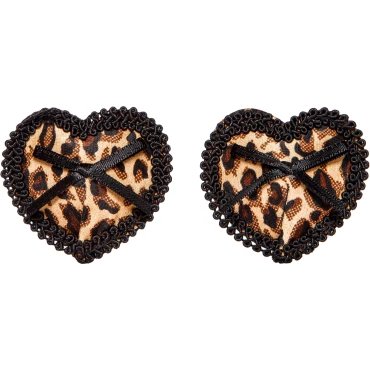 Wild Love Leopard Print Heart Nipple Pasties
