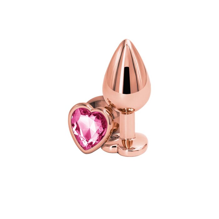Rear Assets - Rose Gold Heart - Medium - Pink