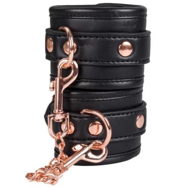 Luxe Conquest Black & Rose Gold Handcuffs