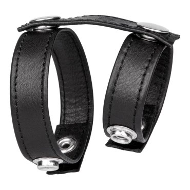 Ring Leader Real Leather Cock & Ball Strap