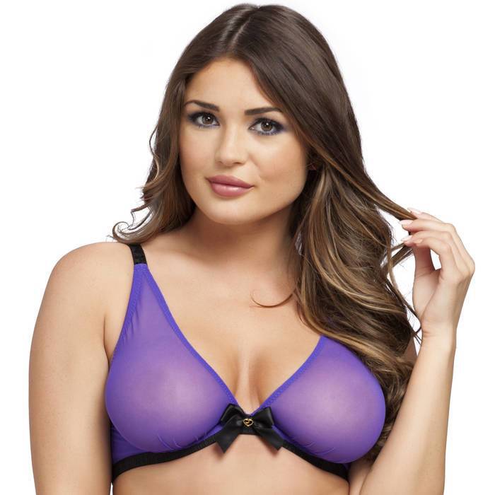 Lovehoney Barely There Sheer Purple Underwired Bra