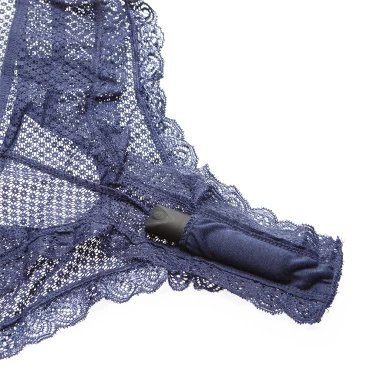 Midnight Mischief 10-Speed Remote Vibrating Plus Size Navy Knickers - 4XL/5XL