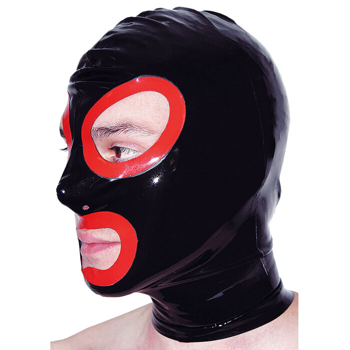 Rubber Hood with Eyes Nose and Mouth Holes