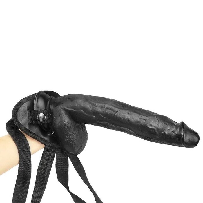 Spanksy 12" Black Strap-On Dildo & Harness Set for Ultimate Pleasure