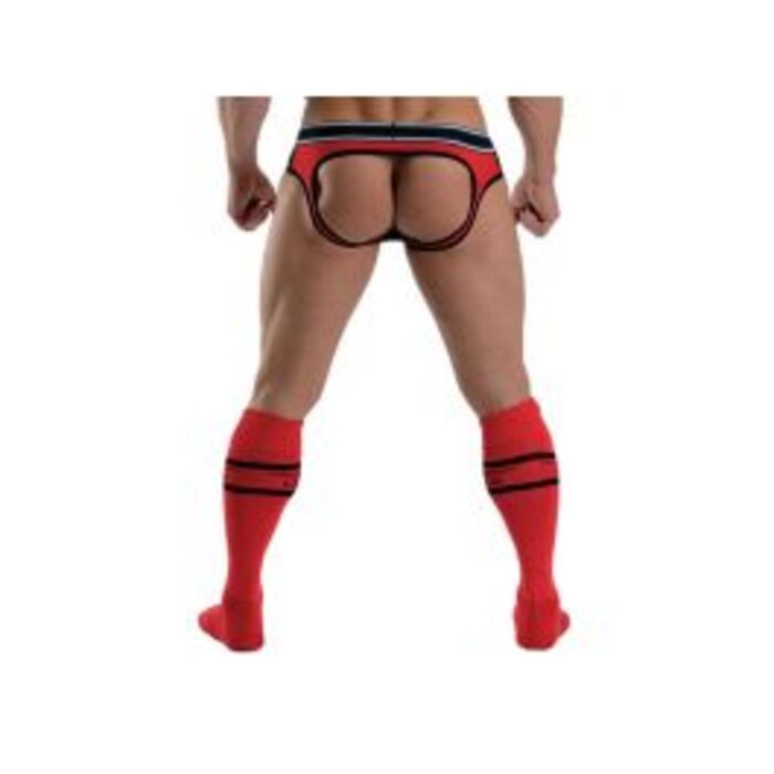 Mister B URBAN Football Socks with Pocket Red 42-46