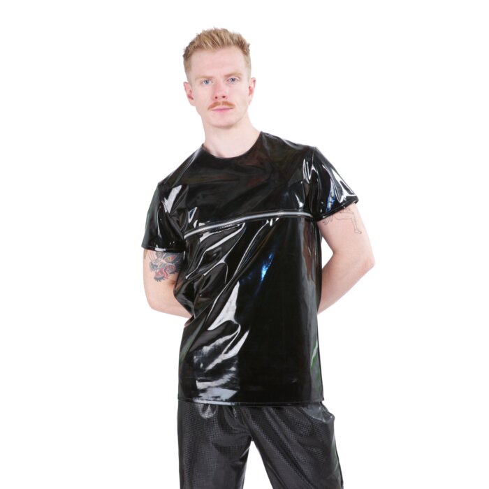 Men's PVC Revolution Chest Zipper T-Shirt