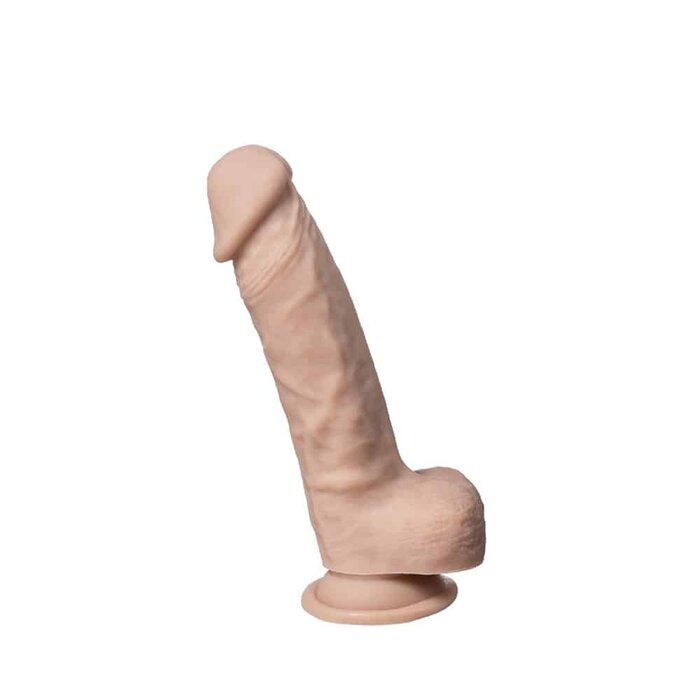 SilexD Real Skin 8 inch Silicone Dildo with Balls