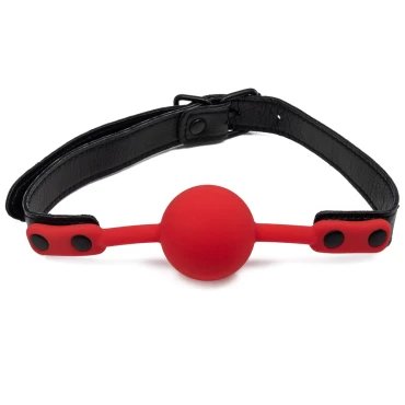Bitten Cherry Red Silicone Ball Gag