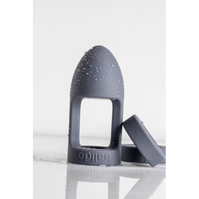 Balldo Set Steel Grey: Premium Silicone Ball Sex Set with Adjustable Rings